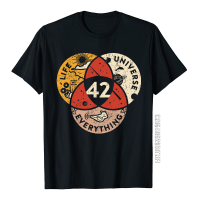 42 Answer To Life Universe And Everything T-shirt 100% Cotton Soft Top Quality Tee Tops Novelty Design Mens T Shirts Summer XS-6XL