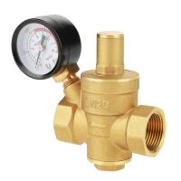 【YF】 PN1.6 Water Pressure Regulator DN20 Brass Reducing Valve with Gauge Adjustable Reducer for RV Camper