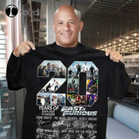 2023 New20ปีครบรอบ Fast And Furious ปี2001-2021ขอขอบคุณสำหรับความทรงจำลายเซ็นเสื้อยืด