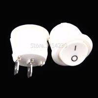 10PCS 23mm Diameter Big Round Rocker Switches KCD1-105 White 2 Pin ON-OFF Rocker Switch 10A/125V 6A/250V