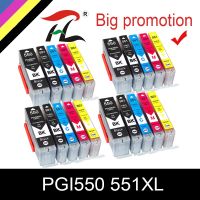 20PCS PGI550 XL Compatible Canon CLI 551 PGI 550 Ink Cartridge for Pixma iP7250 iX6850 MG5550 MG5650 MG6450 MG6650 MX725 MX925 Ink Cartridges