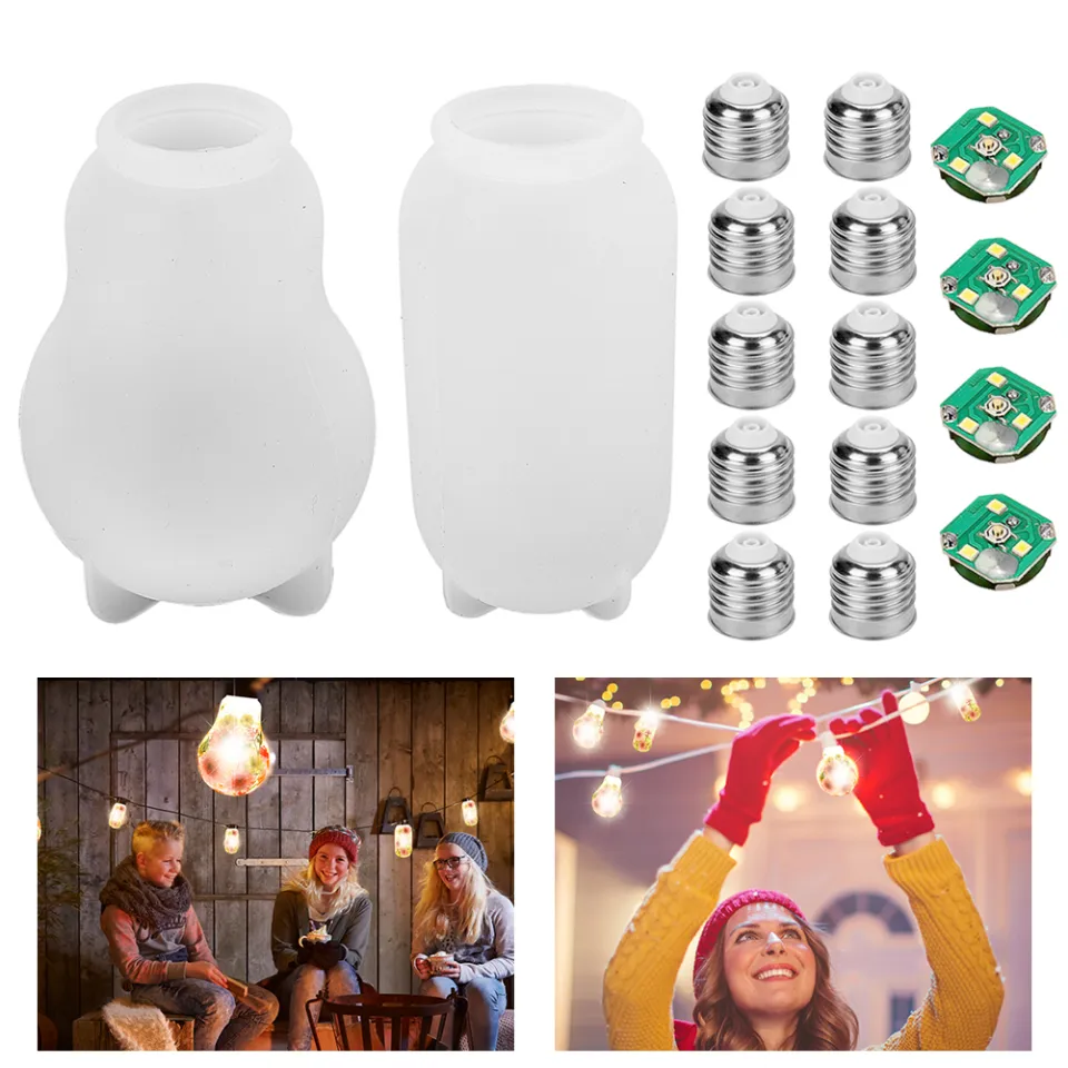 Light Bulb Molds - LED Bulb Resin Silicone Molds+Caps+LED Chip
