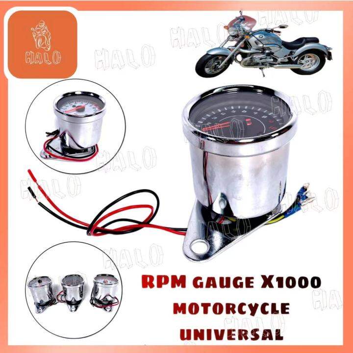 [HALO MOTOR] MOTORCYCLE RPM GAUGE ORDINARY 3 DESIGN UNIVERSAL | Lazada PH