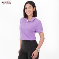 เสื้อโปโล KanekoTK สีสด ยับยาก สีม่วง PK101 (หญิง) - PMKPOLOMAKER