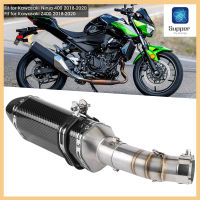 ระบบไอเสียกลางท่อ + คาร์บอนไฟเบอร์สไตล์ Slip-On Muffler DB Killer เหมาะสำหรับคาวาซากิ Ninja 400 Z400 2018-2020