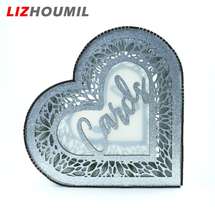 lizhoumil-รูปความรักหลอดไฟประดับแบบสายการ์ดงานแต่งงานกล่องล็อคสำหรับปาร์ตี้จบการศึกษาตกแต่งอาบน้ำเด็กวันเกิด