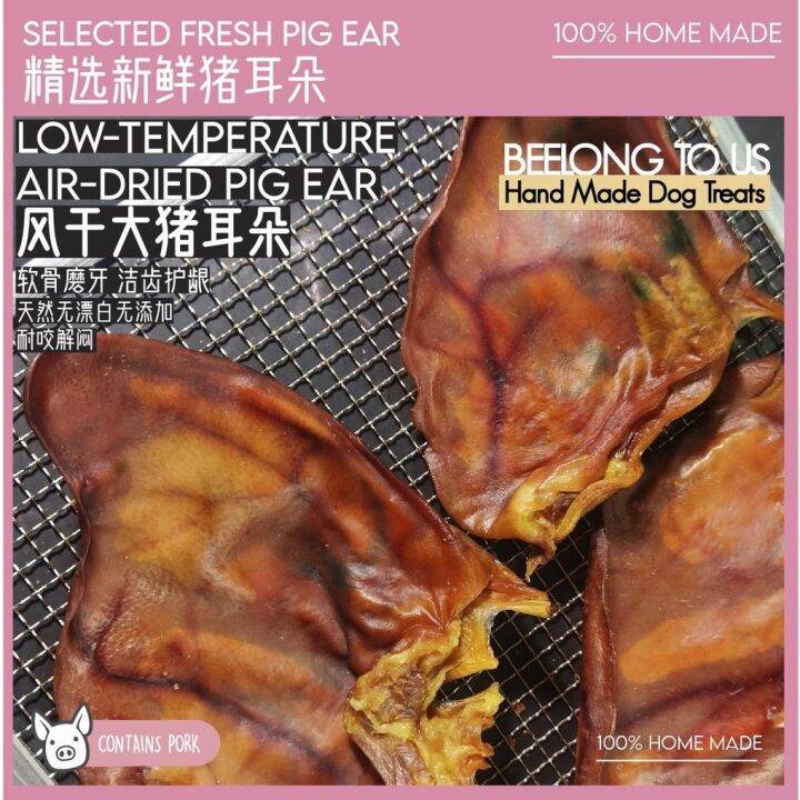 Home Made Pork Ear Air Dried Pet Treats Dehydrated Pig Ear Pork Ears