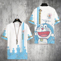 2023 NewDoraemon Joint เสื้อยืดแขนสั้นผู้ชาย2023สินค้าอะนิเมะสไตล์ใหม่แห้งเร็วครึ่ง