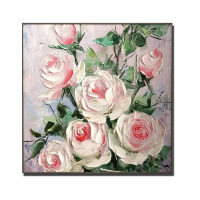 Barocco Wedding Gift Home Decoration Hand Painted Abstract 3D Flowers Oil Painting Living Room Wall Decor Pictures Canvas Paintings Art