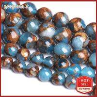 GORGEOUS X 63pcs 6mm ครับ ลูกปัดหลวม Lake Blue Cloisonne CRAFT spacer อาเกต หินธรรมชาติหิน ธรรมชาติและเป็นเอกลักษณ์ ลูกปัดกลมกลม สาวๆ