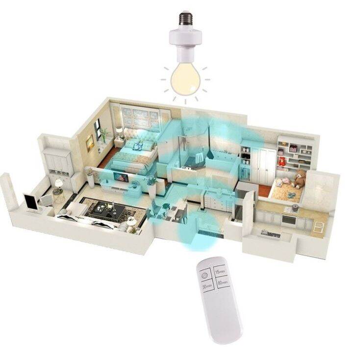 สวิตช์จับเวลารีโมทคอนโทรลอัจฉริยะไร้สาย-e27กับที่วางโคมไฟ-e27-220v-110v-บ้านสวิตช์หลายไฟจับเวลาห้องห้องนอนสวิตช์ไฟติดเพดาน-amp-com