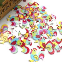 25/50 pcs Mix Animal 2 Holes Wood Painting Sewing Buttons WB386 Haberdashery