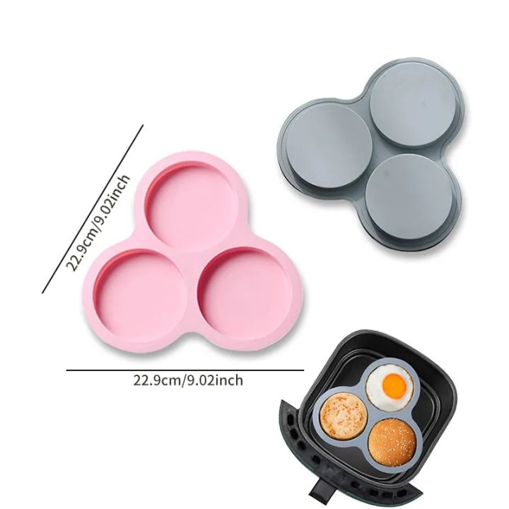 3 PCS Round Silicone Egg Mold Reusable Egg Bites Pan Sous Vide Egg Bite  Maker Air Fryer – parimad tooted e-poes Joom Geek
