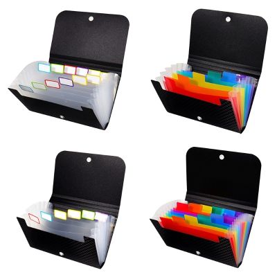 A6 Accordion Folder Expanding PP Receipt Wallet Multi-layer with Index Stickers W3JD