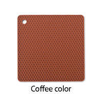 Square Honeycomb Non-slip Heat-Resistant Silicone Mats Bowl Pad Pot Holder Thicken Insulation Table Placemat Home Desktop Deco