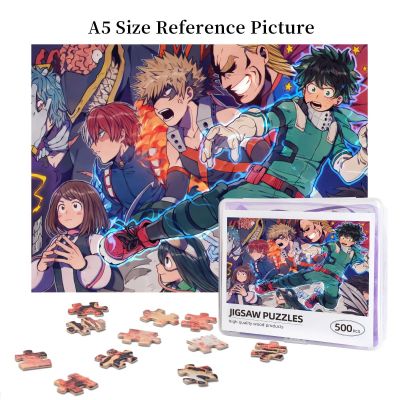 My Hero Academia (14) Wooden Jigsaw Puzzle 500 Pieces Educational Toy Painting Art Decor Decompression toys 500pcs