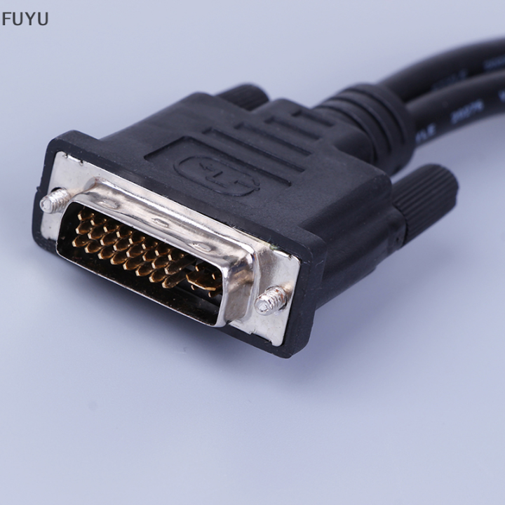 fuyu-dvi-i-24-5-pins-ชายถึง2-สอง-dual-vga-female-monitor-adapter-y-splitter-cable