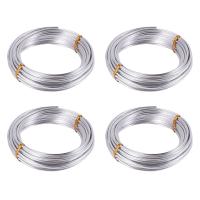 4X 3mm Aluminium Wire 10M Craft Silver Wire for Jewellery Making Clay Modelling Bonsai and Model