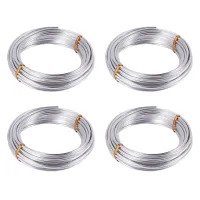 4X 3mm Aluminium Wire 10M Craft Silver Wire for Jewellery Making Clay Modelling Bonsai and Model