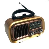 GOLON Retro FM/AM/SW Radio Full Band Portable Radio Receiver Wireless Bluetooth Speaker MP3 Player Support USB/TF Card