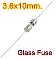 (10ตัว) F5AL250V , 5A 250V , Glass Fuse ฟิวส์หลอดแก้วมีขา แบบขาดเร็ว FAST BLOW 3.6x10mm.