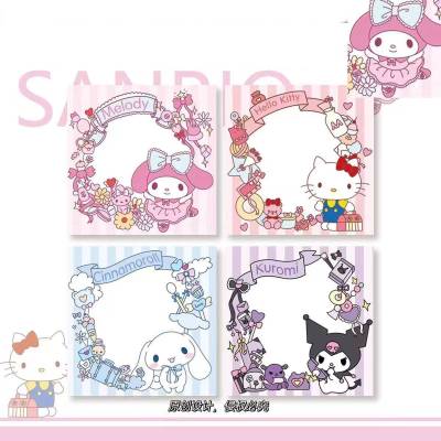 Sanrio HelloKitty Kuromi Cartoon Cute Memo Book Tearable Girl Student High Appearance Decoration Sticky Notes