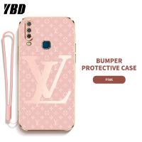 YBD เคสโทรศัพท์เจลซิลิกา LV พร้อมสายคล้องสำหรับ Vivo Y17 Y15 Y12 Y12i Y11 1901 1902 1904 1906บางเฉียบพร้อมป้องกันเลนส์