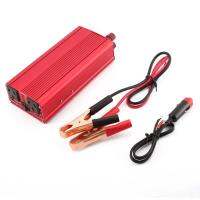 IDREAM DC 12V To AC 240V Power Converter Red Dual USB Ports Car Voltage Converter