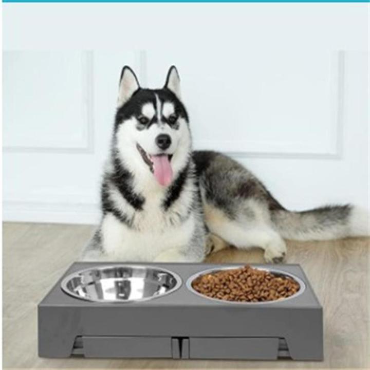 adjustable-pet-food-water-bowl-electronic-pet-feeder-adjustable-height-pet-feeder-non-remote-controlled-pet-food-bowl-elevated-dog-bowl