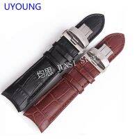 UYOUNG Watchband For T035 Series Genuine Leather Watch Band For Men Black Watch Accessories