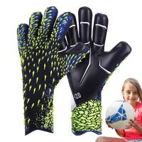 1 Pair Childrens Football Goalkeeper Gloves Thickened Wear-resistant Latex Soccer Gloves Professional Sports Equipment