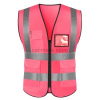 Custom Your Text Logo High Visibility Security Reflective Vest Personalized Construction Traffic Outdoor Safety Cycling Wear