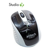 เมาส์ไร้สาย Anitech Wireless Mouse W214 Gray by Studio 7