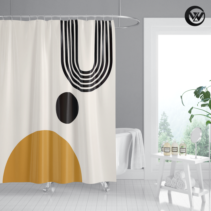 washable-shower-curtain-3d-geometric-sunset-waves-eco-friendly-bathroom-accessories-sets-home-decor-decorations