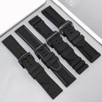 ▶★◀ Suitable for mens silicone watch straps Suitable for Aegole Sunto 9 Panerai Diesel 22 24 26mm black rubber watch strap