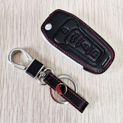 ◙ Leather Car Key Cover Case for Ford Focus Mustang Explorer Eske Mercury Mountaineer Escape for Lincoln Navigator Key Fob