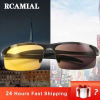 RCAMIAL UV400แว่นตาโพลาไรซ์กันแดดโฟโตโครมิกสำหรับผู้ชายกรอบแมกนีเซียมอลูมิเนียมแว่นกลางคืนและกลางวัน