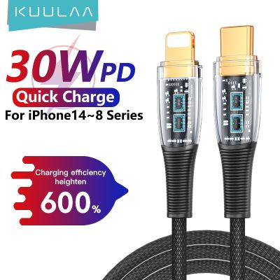 ✧ KUULAA 30W PD USB C Cable for iPhone 14 13 Pro Max Fast Charging USB C Cable for iPhone12 mini pro max Data USB Type C Cable