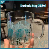 Starbuck ถ้วย Gelas Mug ไล่ระดับสีฟ้ามหาสมุทรขนาด355มล. แก้วกาแฟถ้วยใส่นมดื่มกล่องของขวัญที่สร้างสรรค์ถ้วยชา Gelas Kantor