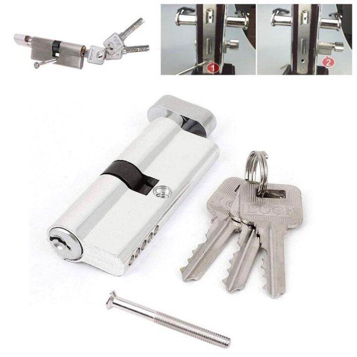 Door Lock With 3 Keys Thumb Turn Cylinder Euro Barrel Door Lock UPVC Anti Pick Lock Lazada PH