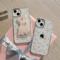 เคสนิ่มลายดอกไม้กระต่ายกลวงแบบเรียบง่ายเหมาะสำหรับ Apple 12 Promax เคสโทรศัพท์14เคสนิ่ม13กันตก11 Zyj1872888