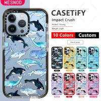 [Free Shipping] Transparent Fashion Brand Casetify Mother Nature Whales &amp; Orcas &amp; Narwhals Case For IPhone X Xs Max 11 7 8 Plus Xr 13 Mini 12 Pro Shockproof Tpu Soft Silicon Clear Protective Cases