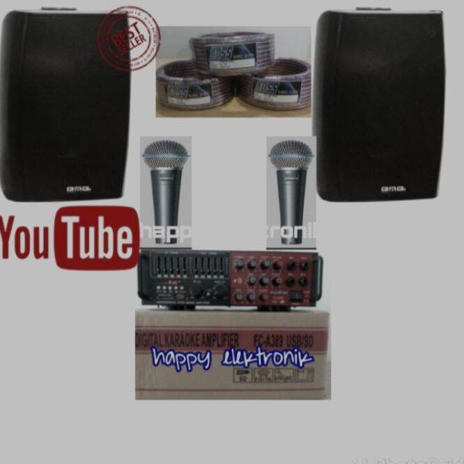 PAKET KARAOKE BMB 5IN+AMPLI BLUETOOTH ORIGINAL COCOK BUAT DI RUMAH