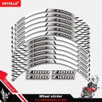 For KAWASAKI Z1000 Z 1000 purpose motorcycle 17 inch wheel decals Reflective stickers rim stripes Z motorbike Z1000 Decals  Emblems