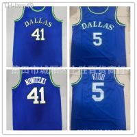 Mavericks 41 Dirk Nowitzki 5 Kidd เสื้อบาสเก็ตบอลย้อนยุค