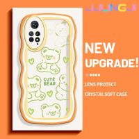 Jlingji เคสสำหรับ Xiaomi Redmi Note 11 Pro 5G Note 11e Pro ดีไซน์ใหม่หมีน่ารักคอลโลเวฟบเคสมือถือกันกระแทกแบบใสนิ่มเคสโปร่งใสลายกล้องถ่ายรูปซิลิก้าเจลฝาครอบป้องกัน