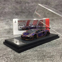 Star รุ่น1:64รุ่นรถ Lambro Aventador LP700 LBWK 2.0กว้าง-สีม่วง