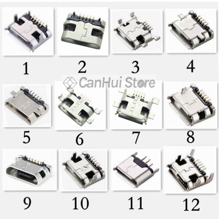 She Dee 20 60pcs 5 Pin Smt Socket Connector Micro Usb Type B Female Placement 12 Models Smd 7491