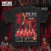 เสื้อยืดผ้าฝ้ายเสื้อ Manchester United 2022/2023 (ป้ายHiptrack มีสีดำให้เลือกสองสี เฟดกับไม่เฟด ตะเข็บเดี่ยวคอหนา)