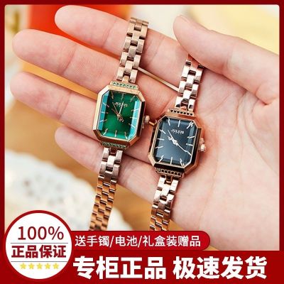 together when the watch female ins college student han edition contracted temperament with dial square steel waterproof ❀●